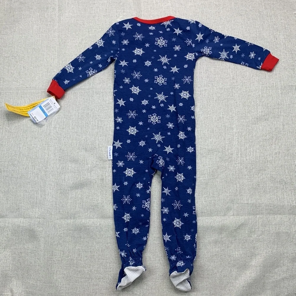 MAX & OLIVIA Baby Boys Gripper Soles Easy Opening Front Zipper Onesie Size 24M